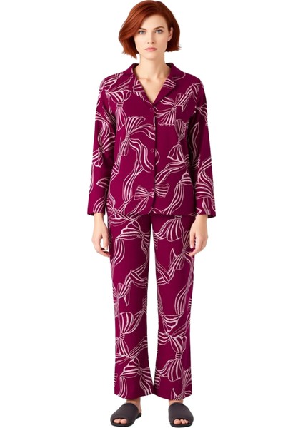 Kadın Viskon Hayvan Desenli Pijama Takımı Gömlek Yaka Fonksiyonel Dayanıklı Kaliteli Rahat fiyatları