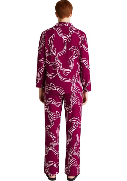 Kadın Viskon Hayvan Desenli Pijama Takımı Gömlek Yaka Fonksiyonel Dayanıklı Kaliteli Rahat modelleri