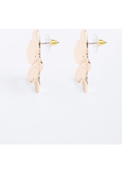 Altın Rengi Zarif Çiçek Figürlü Modern Küpe fırsatları