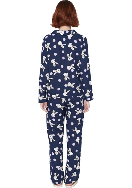 Kadın Viskon Puantiye Tavşan Baskılı Pijama Takımı Fonksiyonel Dayanıklı Kaliteli Konforlu modelleri