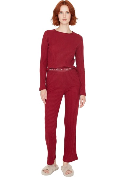 Kadın Kaşkorse Pijama Takımı Bisiklet Yaka Uzun Kollu Fonksiyonel Dayanıklı Kaliteli Rahat fiyatları