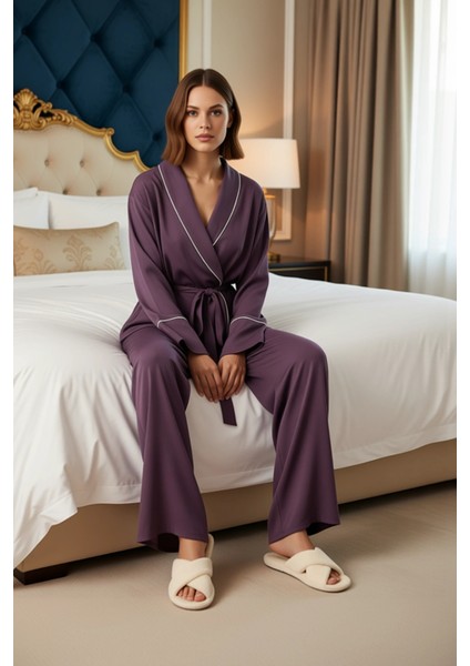 Kadın Viskon Pijama Gömlek Pantolon Takımı Fonksiyonel Dayanıklı Kaliteli Konforlu Estetik fiyatları