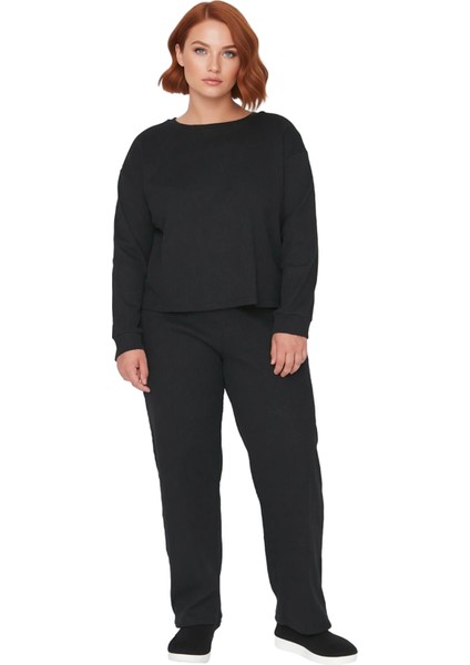 Kadın Düz Desenli Bisiklet Yaka Eşofman Takımı Fonksiyonel Dayanıklı Kaliteli Konforlu Şık fiyatları