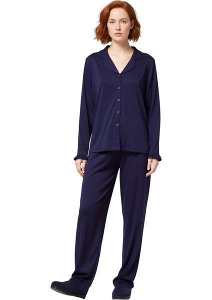 Kadın Volanlı Gömlek Yaka Pijama Takımı Fonksiyonel Dayanıklı Kaliteli Konforlu Estetik Şık modelleri