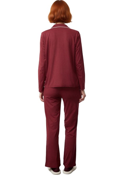 Kadın Biye Detaylı Gömlek Pijama Takımı Fonksiyonel Dayanıklı Kaliteli Konforlu Estetik Şık modelleri