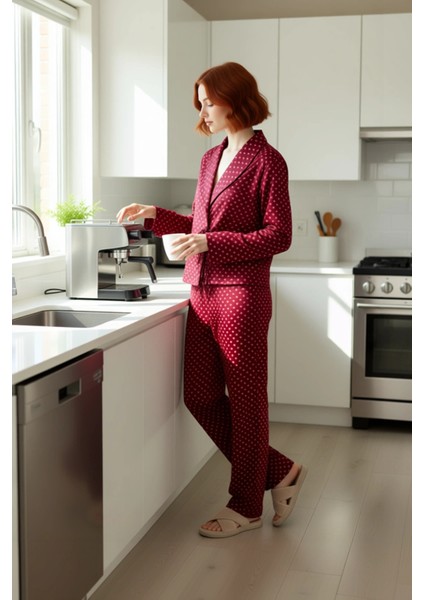 Kadın Kalpli Viskon Pijama Takımı Fonksiyonel Dayanıklı Kaliteli Konforlu Estetik Premium Şık