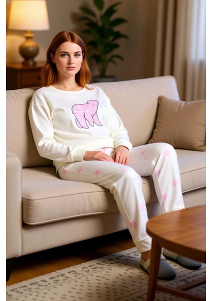Kadın Yıldız Desenli Jogger Pijama Altı ve Tişört Takımı Fonksiyonel Dayanıklı Kaliteli Şık fırsatları