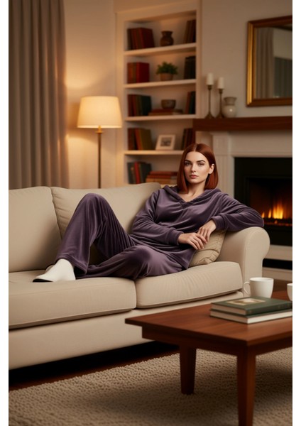 Kadın Sevimli Kulaklı Kapüşonlu Pijama Seti Fonksiyonel Dayanıklı Kaliteli Konforlu Modern fırsatları