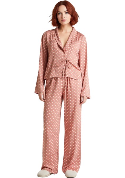 Kadın Kalpli Viskon Pijama Takımı Fonksiyonel Dayanıklı Kaliteli Konforlu Estetik Premium Şık modelleri