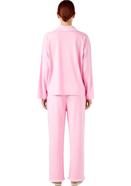 Kadın Mürdüm Viskon Dokuma Gömlek ve Pantolon Pijama Seti Fonksiyonel Dayanıklı Kaliteli Şık fırsatları