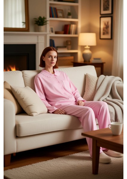 Kadın Mürdüm Viskon Dokuma Gömlek ve Pantolon Pijama Seti Fonksiyonel Dayanıklı Kaliteli Şık indirimleri