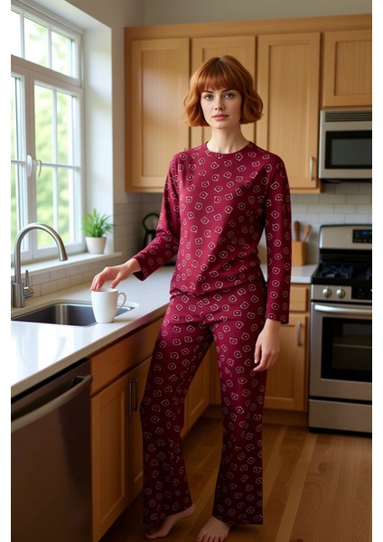 Kadın Ayıcıklı Pamuklu Pijama Takımı Fonksiyonel Dayanıklı Kaliteli Konforlu Estetik Rahat indirimleri