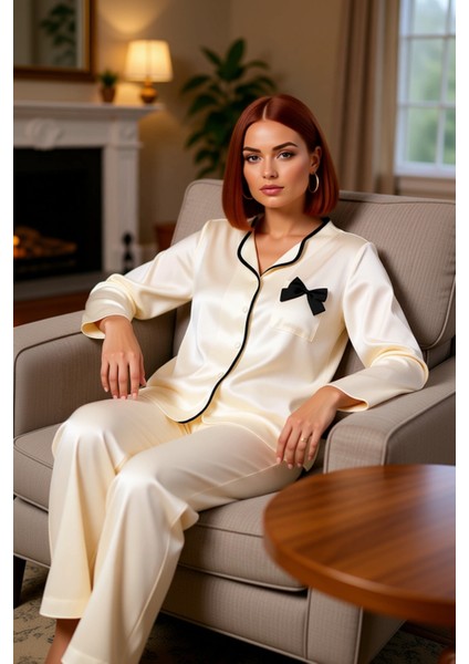 Kadın Için Viskon Pijama Takımı Fiyonk Detaylı Fonksiyonel Dayanıklı Kaliteli Konforlu Şık modelleri