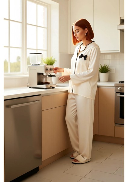 Kadın Için Viskon Pijama Takımı Fiyonk Detaylı Fonksiyonel Dayanıklı Kaliteli Konforlu Şık fırsatları