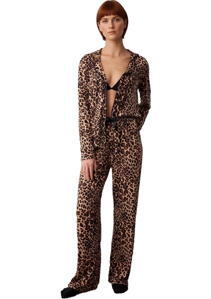 Kadın Viskon Süprem Leopar Desenli Pijama Takımı Fonksiyonel Dayanıklı Kaliteli Konforlu Şık fiyatları