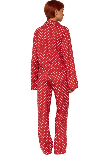 Kadın Kalpli Viskon Pijama Takımı Fonksiyonel Dayanıklı Kaliteli Konforlu Estetik Premium Şık fırsatları