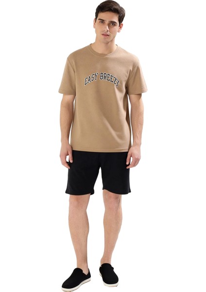 Erkek Waffle Dokulu Sloganlı Bisiklet Yaka Pijama Takımı Fonksiyonel Dayanıklı Kaliteli Şık fiyatları