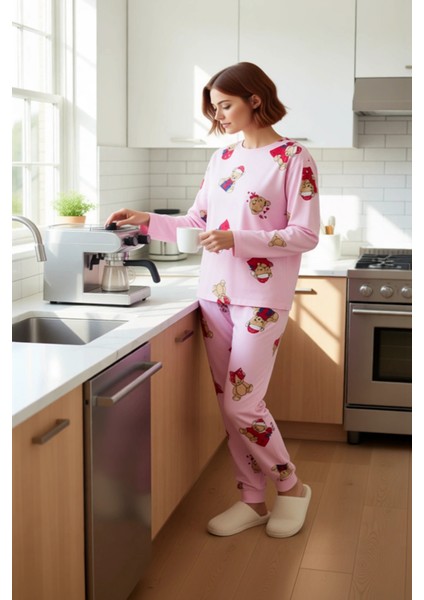 Kadin Ayiciikli Yılbaşı Temali Pijama Takımı Fonksiyonel Dayanıklı Kaliteli Konforlu Rahat fiyatları
