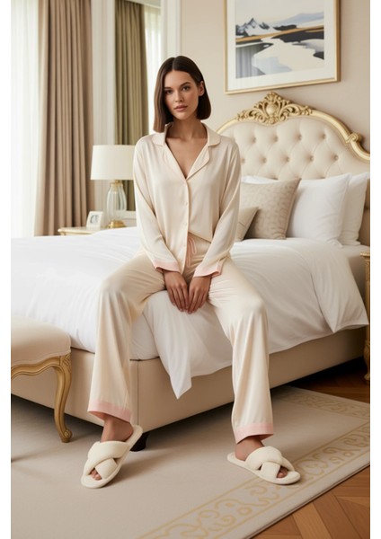 Kadın Viskon Gömlek ve Boru Paça Pijama Takımı Fonksiyonel Dayanıklı Kaliteli Konforlu Şık modelleri