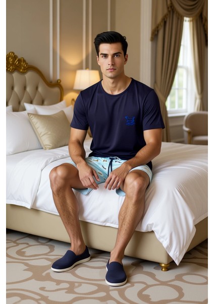 Cool & Comfort Köpek Desenli Erkek Pijama Seti Fonksiyonel Dayanıklı Kaliteli Konforlu Şık