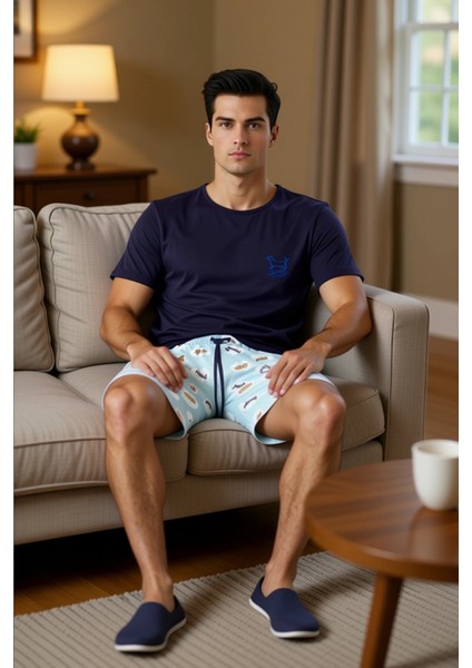 Cool & Comfort Köpek Desenli Erkek Pijama Seti Fonksiyonel Dayanıklı Kaliteli Konforlu Şık modelleri