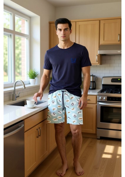 Cool & Comfort Köpek Desenli Erkek Pijama Seti Fonksiyonel Dayanıklı Kaliteli Konforlu Şık fırsatları