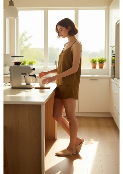 Kadın Animal Desenli V Yaka Ince Askılı Saten Pijama Fonksiyonel Dayanıklı Kaliteli Modern indirimleri