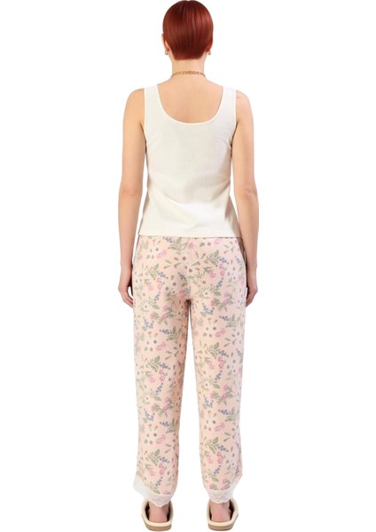 Kadın Dantelli Viskon Örme Pijama Takımı Çiçek Desenli Fonksiyonel Dayanıklı Kaliteli Spor modelleri