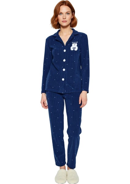 Kadın Kışlık Puantiyeli Polar Pijama Takımı Hayvan Figürlü Fonksiyonel Dayanıklı Kaliteli Şık modelleri