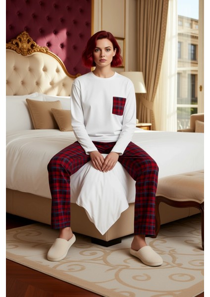 Erkek Ekose Cepli Uzun Kollu Pijama Takımı Fonksiyonel Dayanıklı Kaliteli Konforlu Estetik modelleri