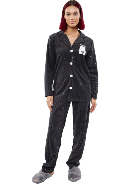 Kadın Kışlık Puantiyeli Polar Pijama Takımı Hayvan Figürlü Fonksiyonel Dayanıklı Kaliteli Şık modelleri