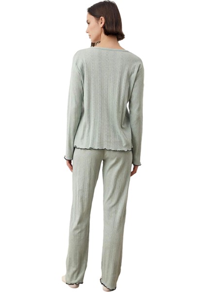 Kadın Fitilli Hırkalı Pijama Takımı Fonksiyonel Dayanıklı Kaliteli Konforlu Estetik Modern indirimleri