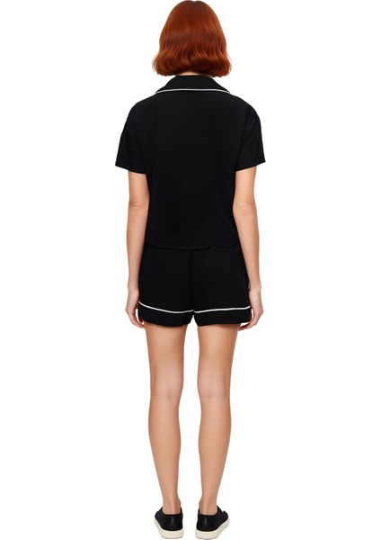 Kadın Viskon Pijama Takımı Gömlek ve Şort Biye Detaylı Fonksiyonel Dayanıklı Kaliteli Spor fırsatları