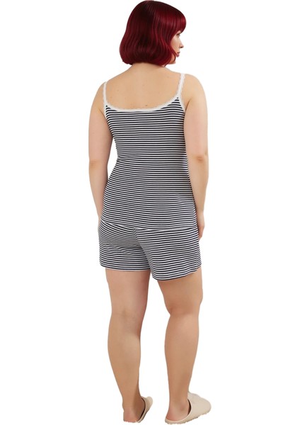 Kadın Çizgili Ince Askılı Pijama Takımı Fonksiyonel Dayanıklı Kaliteli Konforlu Estetik Şık indirimleri