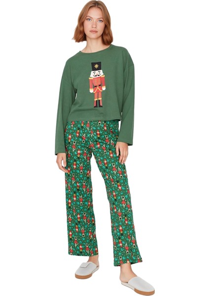 Kadın Yılbaşı Temalı Bisiklet Yaka Düşük Kol Pijama Takımı Fonksiyonel Dayanıklı Kaliteli Şık fırsatları