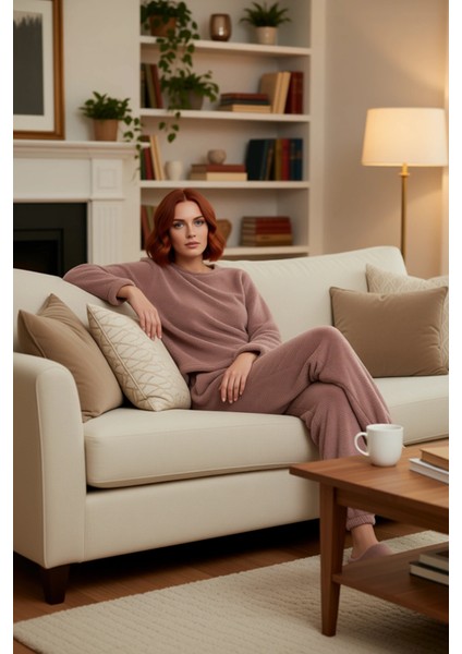 Kadın Vizon Wellsoft Pijama Takımı Saç Bandı Hediyeli Fonksiyonel Dayanıklı Kaliteli Rahat