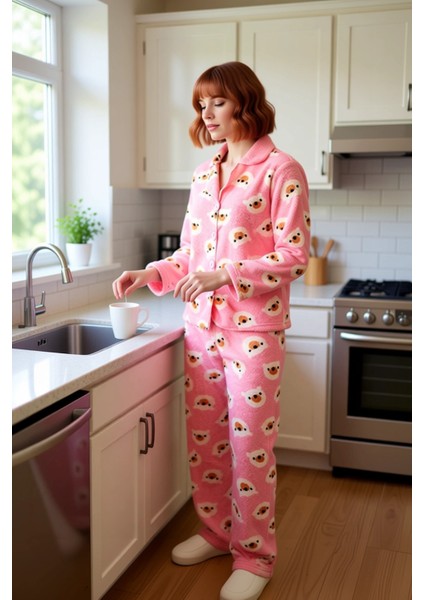 Kadın Ayıcık Desenli Wellsoft Pijama Takımı Fonksiyonel Dayanıklı Kaliteli Konforlu Modern fiyatları