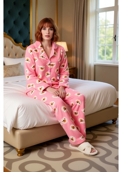 Kadın Ayıcık Desenli Wellsoft Pijama Takımı Fonksiyonel Dayanıklı Kaliteli Konforlu Modern modelleri