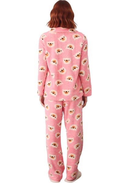 Kadın Ayıcık Desenli Wellsoft Pijama Takımı Fonksiyonel Dayanıklı Kaliteli Konforlu Modern indirimleri