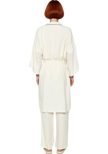 Kadın Viskon Biyeli Şal Yaka Sabahlık ve Pijama Altı Takımı Fonksiyonel Dayanıklı Kaliteli indirimleri