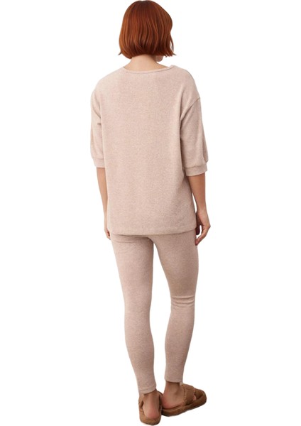 Kadın Yumoş V Yaka Uzun Kollu Pijama Takımı Fonksiyonel Dayanıklı Kaliteli Konforlu Modern indirimleri