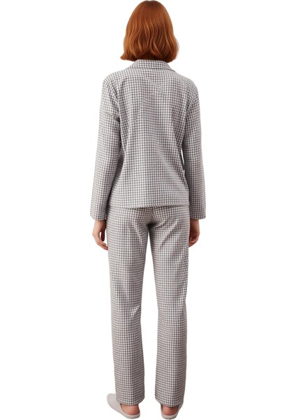 Kadın Ekose Flanel Gömlek Pantolon Pijama Takımı Fonksiyonel Dayanıklı Kaliteli Konforlu Şık indirimleri