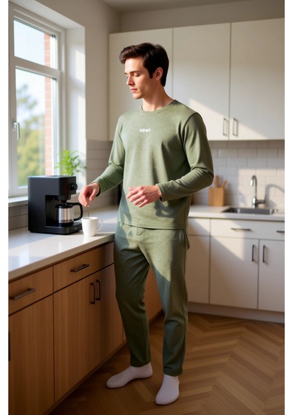 Erkek Antrasit Regular Fit Uzun Kollu Pijama Takımı Fonksiyonel Dayanıklı Kaliteli Estetik