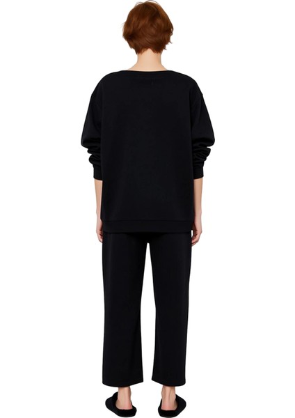 Kedi Baskılı Pamuklu Ev Giyim Takımı Kadin Fonksiyonel Dayanıklı Kaliteli Konforlu Estetik indirimleri