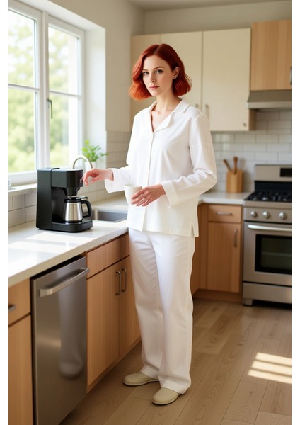 Kadın Gömlek Yaka Müslin Pijama Takımı Fonksiyonel Dayanıklı Kaliteli Konforlu Estetik Şık indirimleri