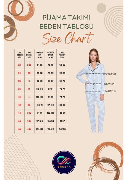 Kadın Viskon Çizgili Pijama Takımı Ev Kıyafeti Düğmeli Üst Fonksiyonel Dayanıklı Kaliteli Şık