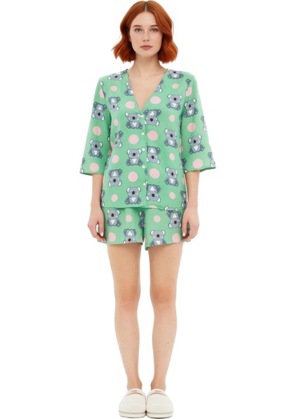 Kadın Viskon Pijama Takımı Sevimli Koala Desenli Fonksiyonel Dayanıklı Kaliteli Konforlu Şık fiyatları