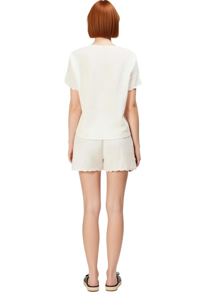 Kadın Müslin Dokuma Gömlek Şort Pijama Takımı Çiçek Nakışlı Fonksiyonel Dayanıklı Kaliteli indirimleri