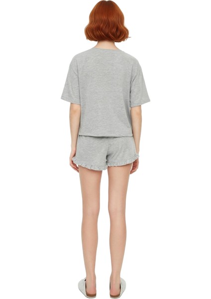 Kadın Süt Şişesi Baskılı Şortlu Pijama Takımı Fonksiyonel Dayanıklı Kaliteli Konforlu Spor modelleri