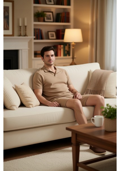 Erkek Waffle Dokulu Regular Fit Pijama Takımı Fonksiyonel Dayanıklı Kaliteli Konforlu Spor